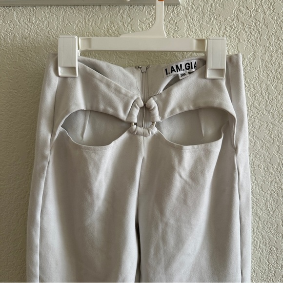 I.AM.GIA Women’s White Carrie Cut Out Stretchy Bodycon Flare Pants Festival XS - Picture 5 of 14